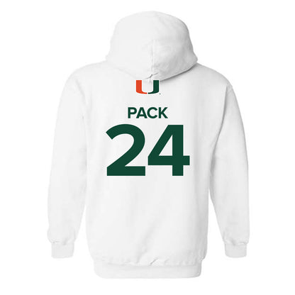 Miami - NCAA Men's Basketball : Nijel Pack - Replica Shersey Hooded Sweatshirt-1