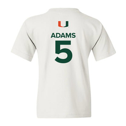 Miami - NCAA Women's Basketball : Ahnay Adams - Replica Shersey Youth T-Shirt-1