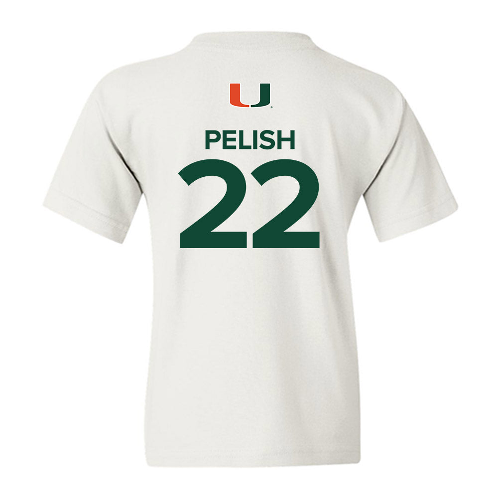 Miami - NCAA Women's Basketball : Simone Pelish - Replica Shersey Youth T-Shirt-1