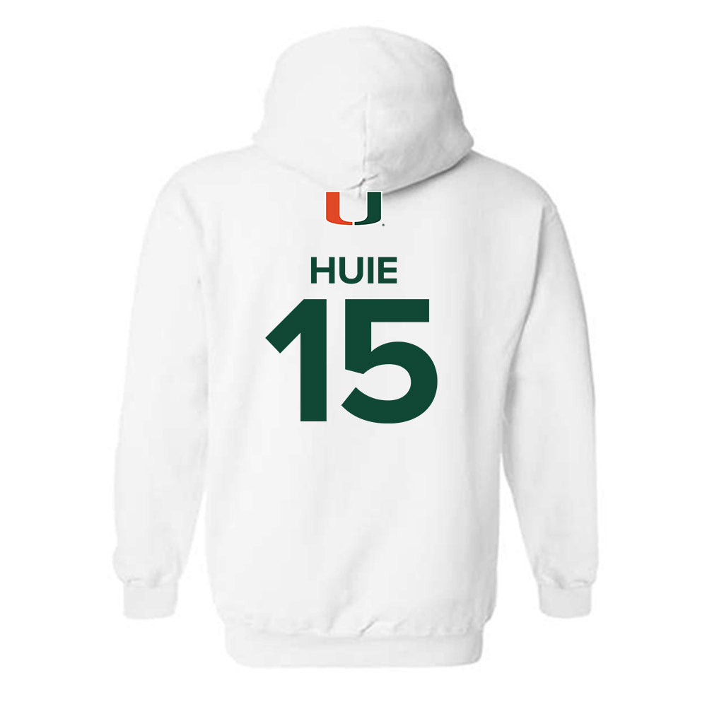 Miami - NCAA Men's Basketball : Kiree Huie - Replica Shersey Hooded Sweatshirt-1