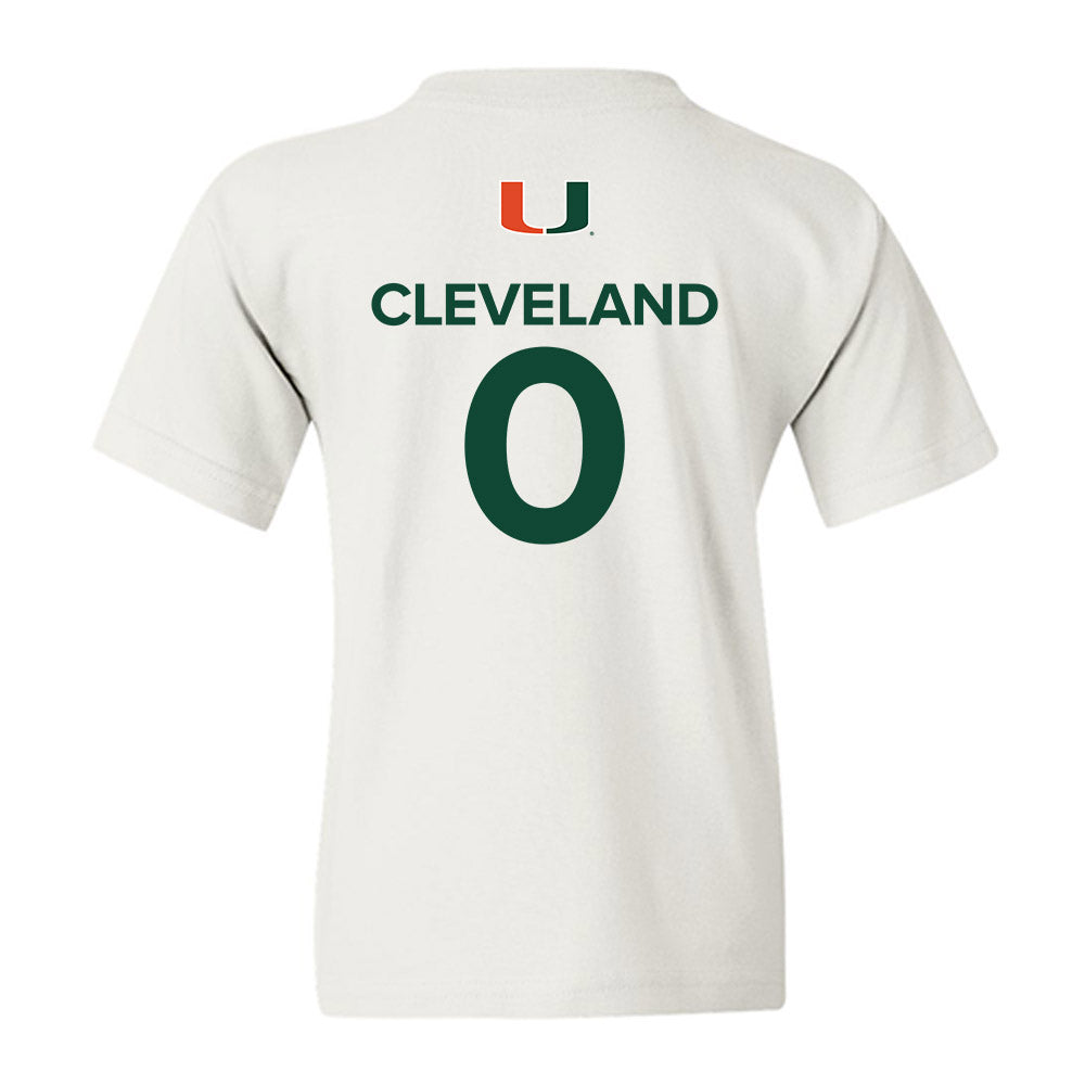 Miami - NCAA Men's Basketball : Matthew Cleveland - Replica Shersey Youth T-Shirt-1