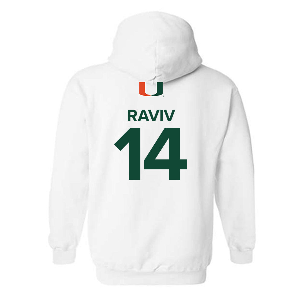 Miami - NCAA Women's Basketball : Gal Raviv - Replica Shersey Hooded Sweatshirt-1