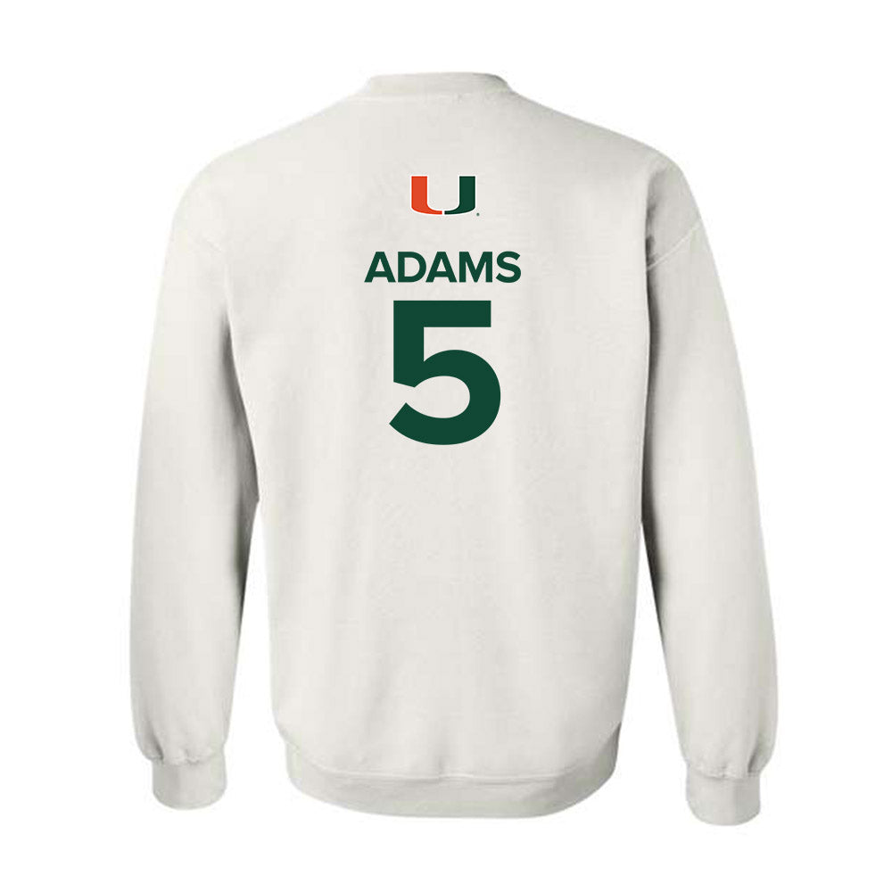 Miami - NCAA Women's Basketball : Ahnay Adams - Replica Shersey Crewneck Sweatshirt-1