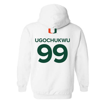 Miami - NCAA Men's Basketball : Divine-Collins Ugochukwu - Replica Shersey Hooded Sweatshirt-1