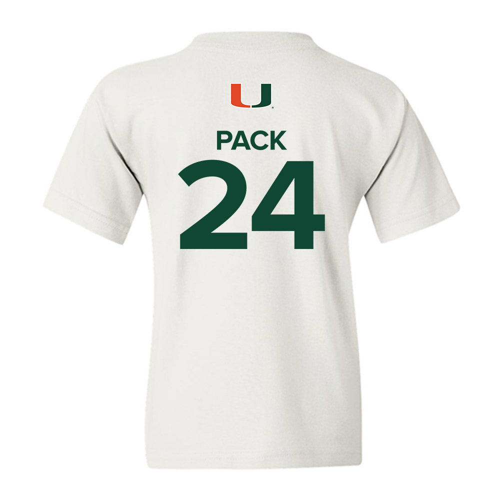 Miami - NCAA Men's Basketball : Nijel Pack - Replica Shersey Youth T-Shirt-1