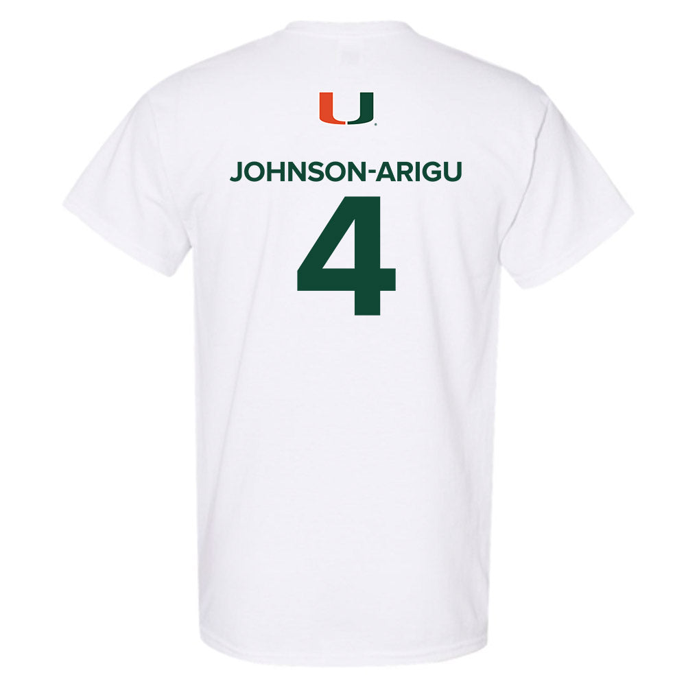 Miami - NCAA Men's Basketball : Isaiah Johnson-Arigu - Replica Shersey T-Shirt-1