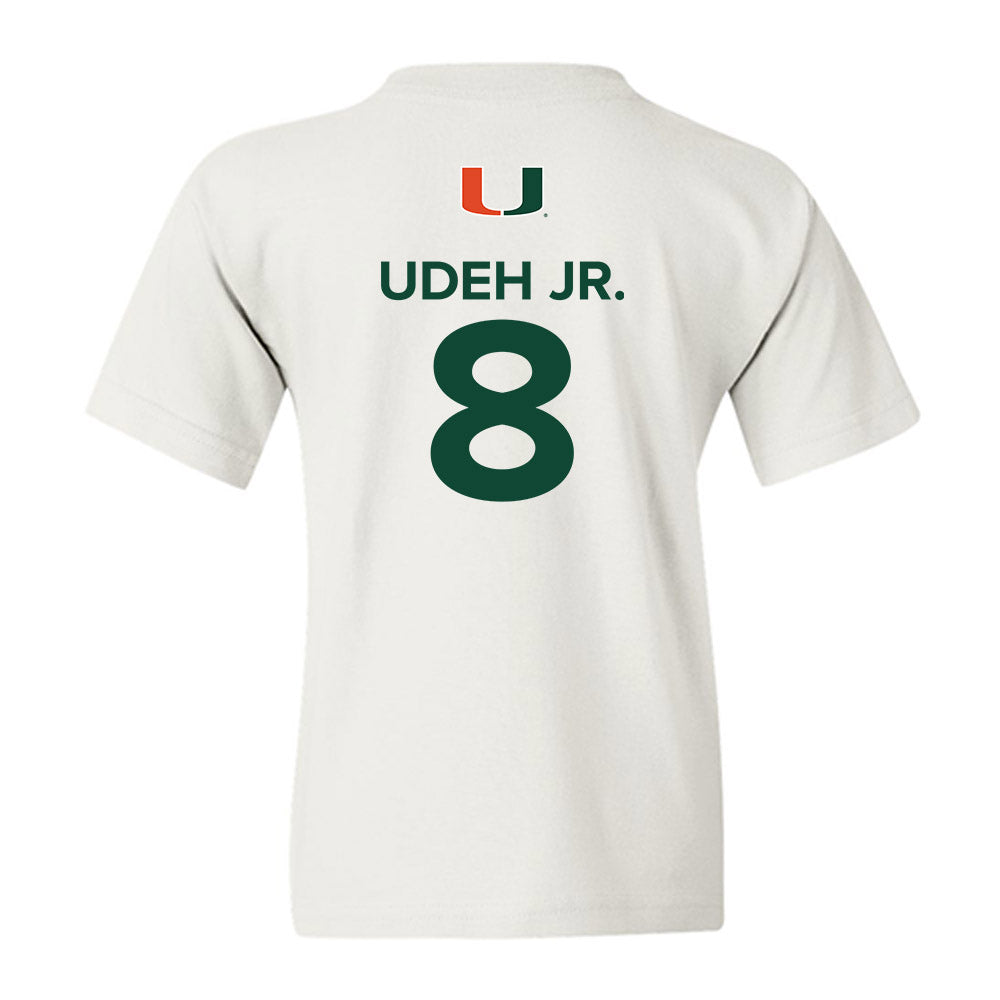 Miami - NCAA Men's Basketball : Ernest Udeh Jr. - Replica Shersey Youth T-Shirt-1