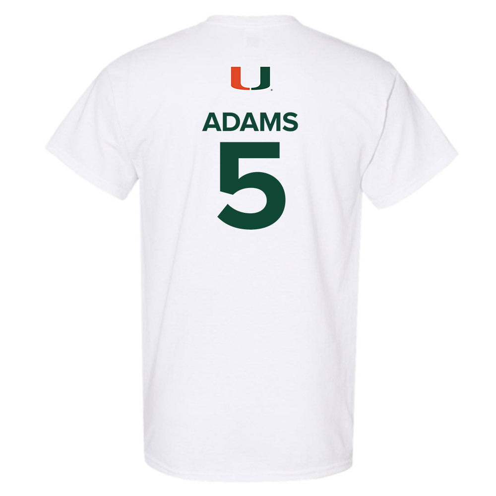 Miami - NCAA Women's Basketball : Ahnay Adams - Replica Shersey T-Shirt-1