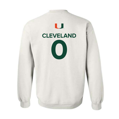 Miami - NCAA Men's Basketball : Matthew Cleveland - Replica Shersey Crewneck Sweatshirt-1