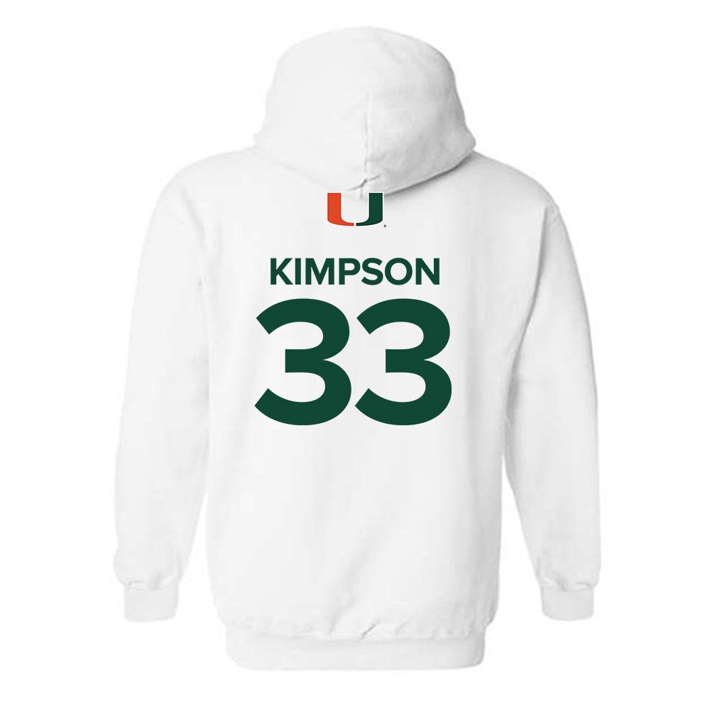 Miami - NCAA Women's Basketball : Amarachi Kimpson - Replica Shersey Hooded Sweatshirt-1