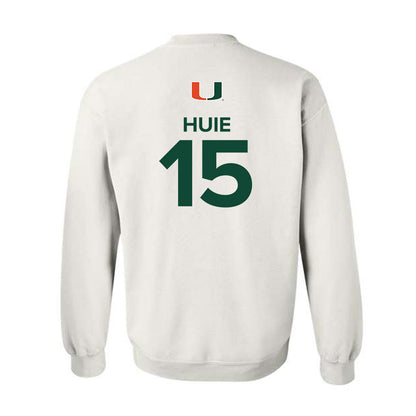 Miami - NCAA Men's Basketball : Kiree Huie - Replica Shersey Crewneck Sweatshirt-1