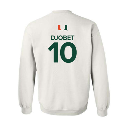 Miami - NCAA Men's Basketball : Paul Djobet - Replica Shersey Crewneck Sweatshirt-1