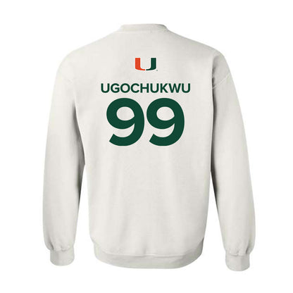 Miami - NCAA Men's Basketball : Divine-Collins Ugochukwu - Replica Shersey Crewneck Sweatshirt-1