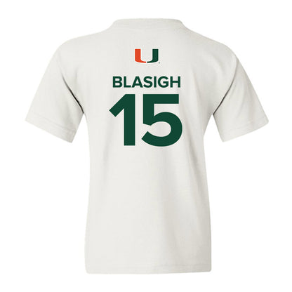 Miami - NCAA Women's Basketball : Vittoria Blasigh - Replica Shersey Youth T-Shirt-1