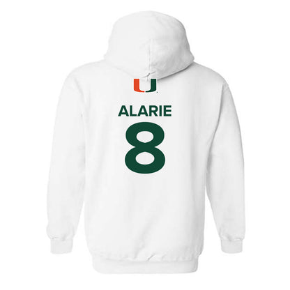 Miami - NCAA Men's Basketball : Xander Alarie - Replica Shersey Hooded Sweatshirt-1