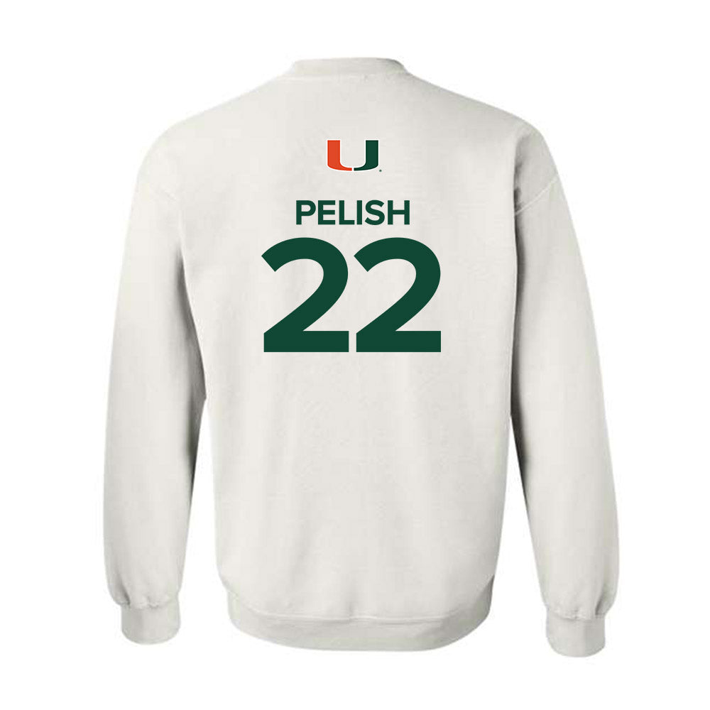 Miami - NCAA Women's Basketball : Simone Pelish - Replica Shersey Crewneck Sweatshirt-1