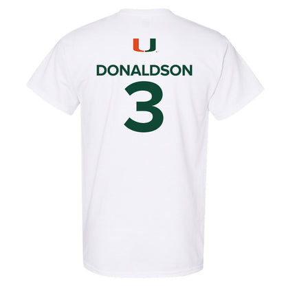 Miami - NCAA Men's Basketball : Tre Donaldson - Replica Shersey T-Shirt-1