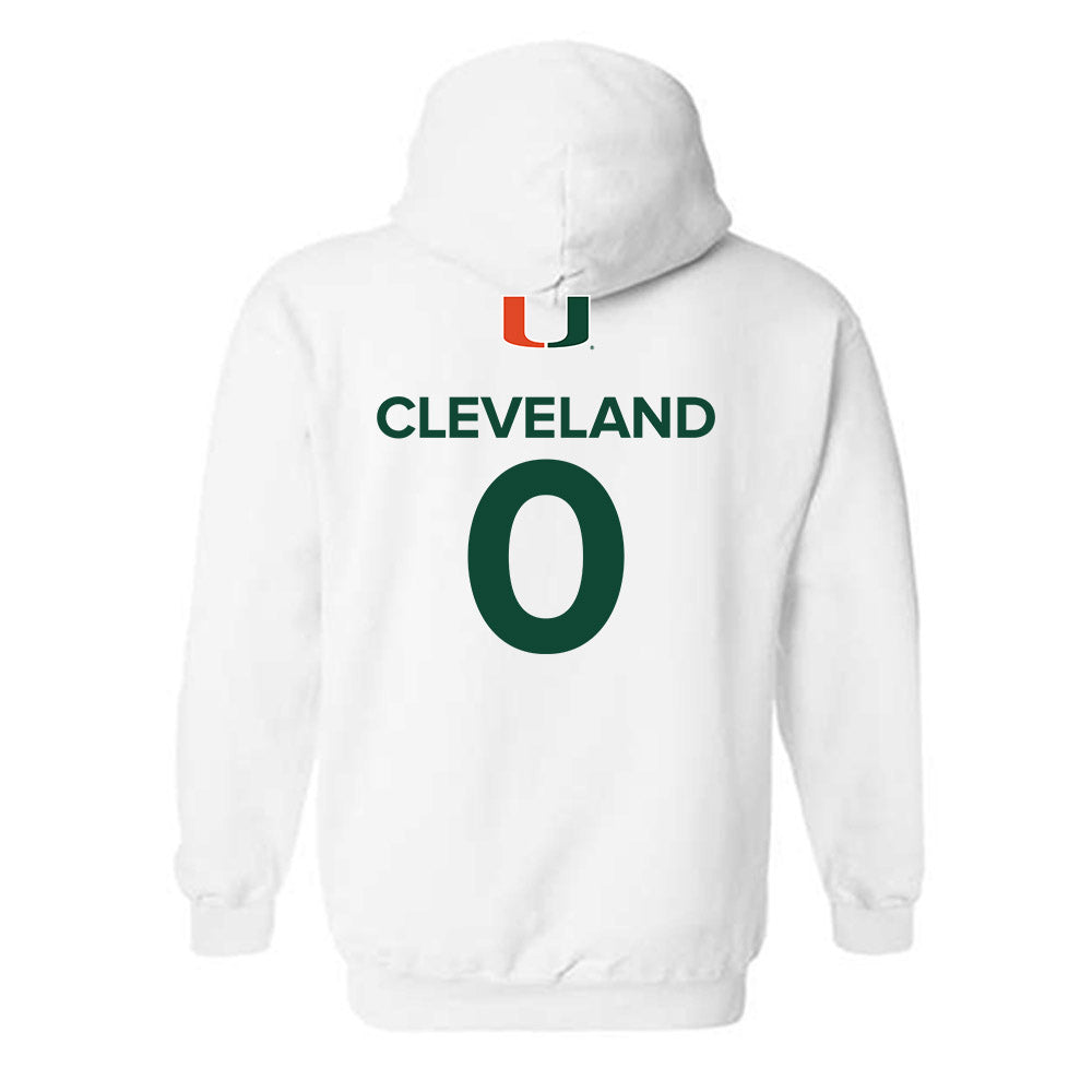 Miami - NCAA Men's Basketball : Matthew Cleveland - Replica Shersey Hooded Sweatshirt-1