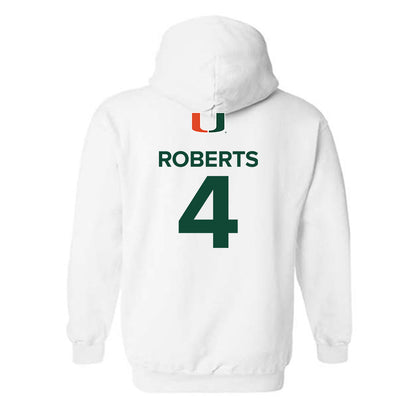 Miami - NCAA Women's Basketball : Jasmyne Roberts - Replica Shersey Hooded Sweatshirt-1