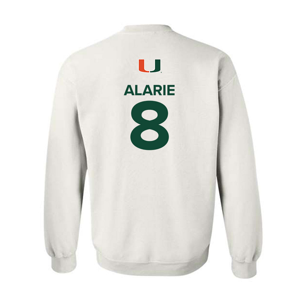 Miami - NCAA Men's Basketball : Xander Alarie - Replica Shersey Crewneck Sweatshirt-1