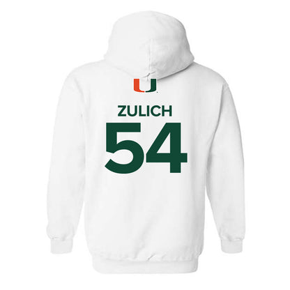 Miami - NCAA Women's Basketball : Sophia Zulich - Replica Shersey Hooded Sweatshirt-1