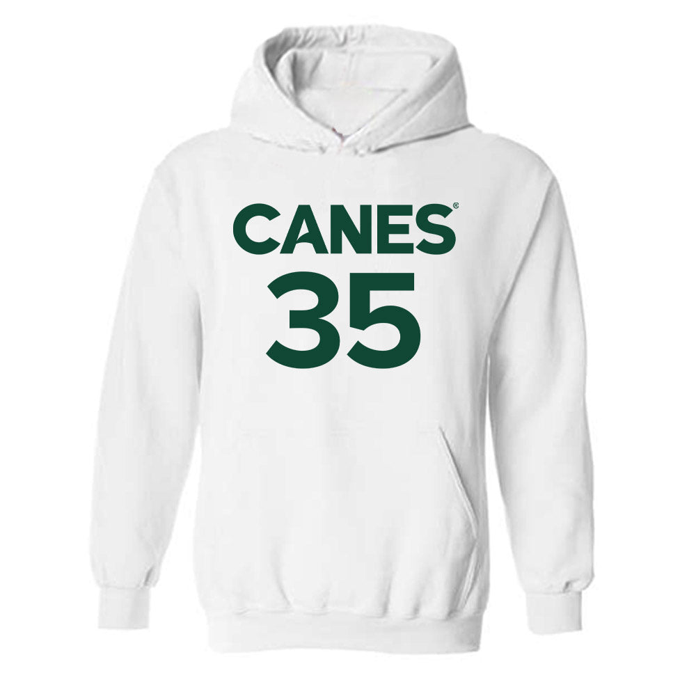 Miami - NCAA Men's Basketball : Dante Allen - Replica Shersey Hooded Sweatshirt-0