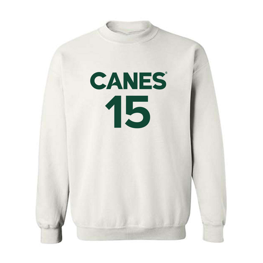 Miami - NCAA Women's Basketball : Vittoria Blasigh - Replica Shersey Crewneck Sweatshirt-0