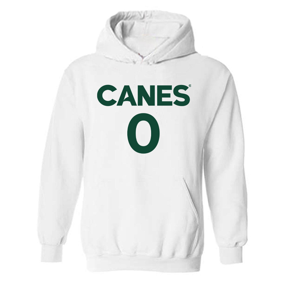 Miami - NCAA Men's Basketball : Matthew Cleveland - Replica Shersey Hooded Sweatshirt-0