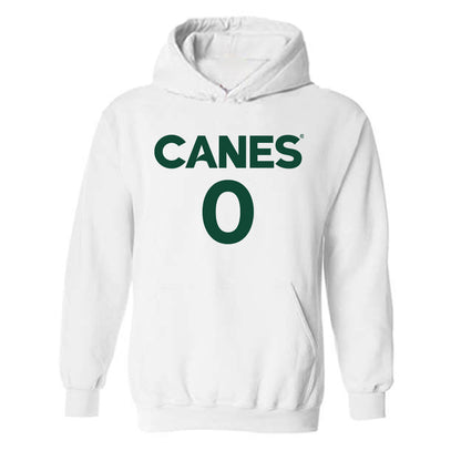 Miami - NCAA Men's Basketball : Matthew Cleveland - Replica Shersey Hooded Sweatshirt-0