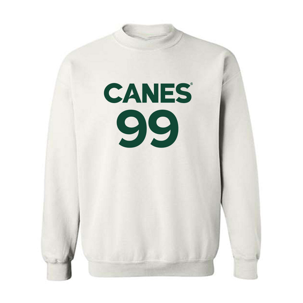 Miami - NCAA Men's Basketball : Divine-Collins Ugochukwu - Replica Shersey Crewneck Sweatshirt-0