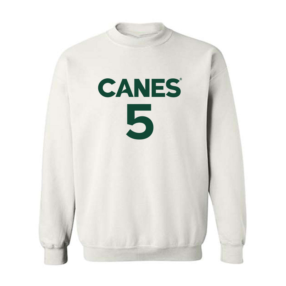 Miami - NCAA Women's Basketball : Ahnay Adams - Replica Shersey Crewneck Sweatshirt-0