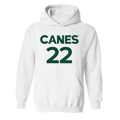 Miami - NCAA Women's Basketball : Simone Pelish - Replica Shersey Hooded Sweatshirt-0