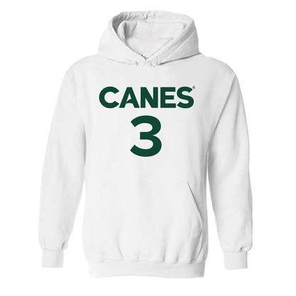 Miami - NCAA Men's Basketball : Tre Donaldson - Replica Shersey Hooded Sweatshirt-0