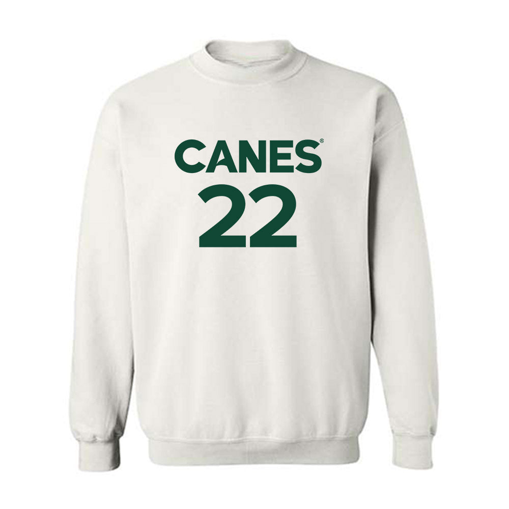 Miami - NCAA Women's Basketball : Simone Pelish - Replica Shersey Crewneck Sweatshirt-0