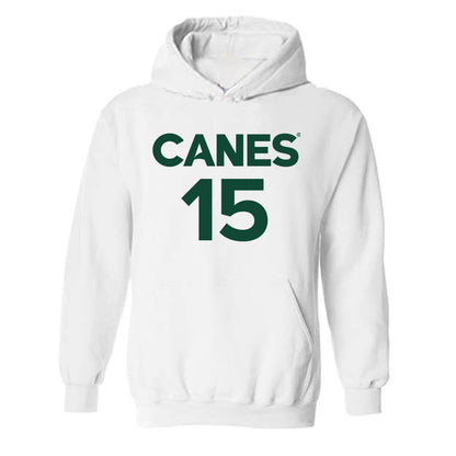 Miami - NCAA Men's Basketball : Kiree Huie - Replica Shersey Hooded Sweatshirt-0