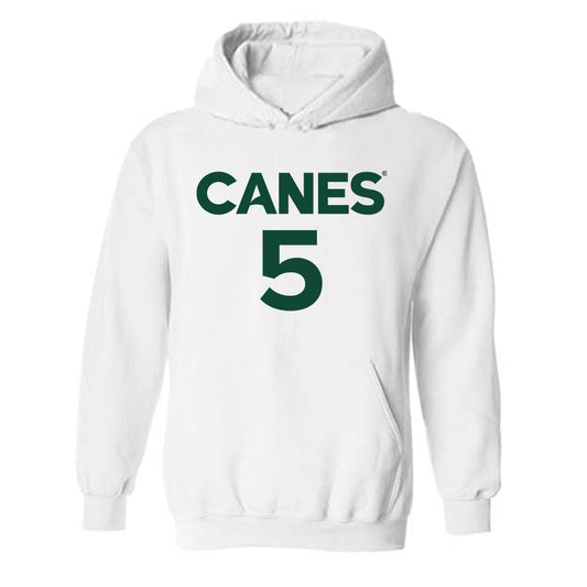 Miami - NCAA Women's Basketball : Ahnay Adams - Replica Shersey Hooded Sweatshirt-0