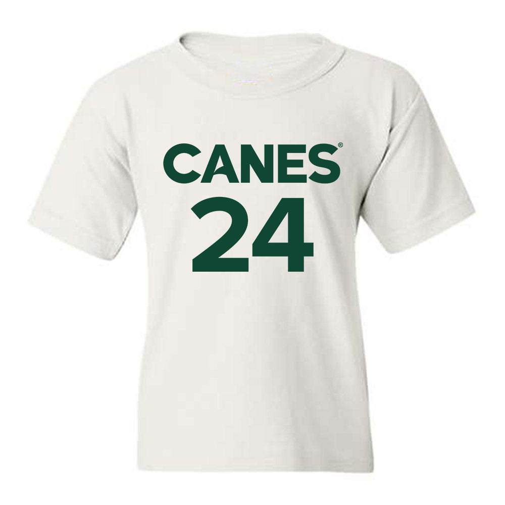 Miami - NCAA Men's Basketball : Nijel Pack - Replica Shersey Youth T-Shirt-0