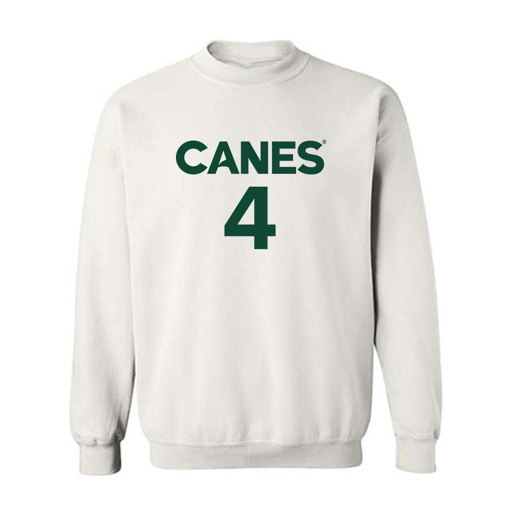 Miami - NCAA Men's Basketball : Isaiah Johnson-Arigu - Replica Shersey Crewneck Sweatshirt-0