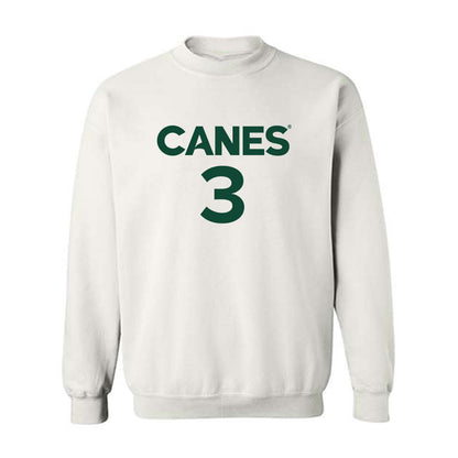 Miami - NCAA Men's Basketball : Tre Donaldson - Replica Shersey Crewneck Sweatshirt-0