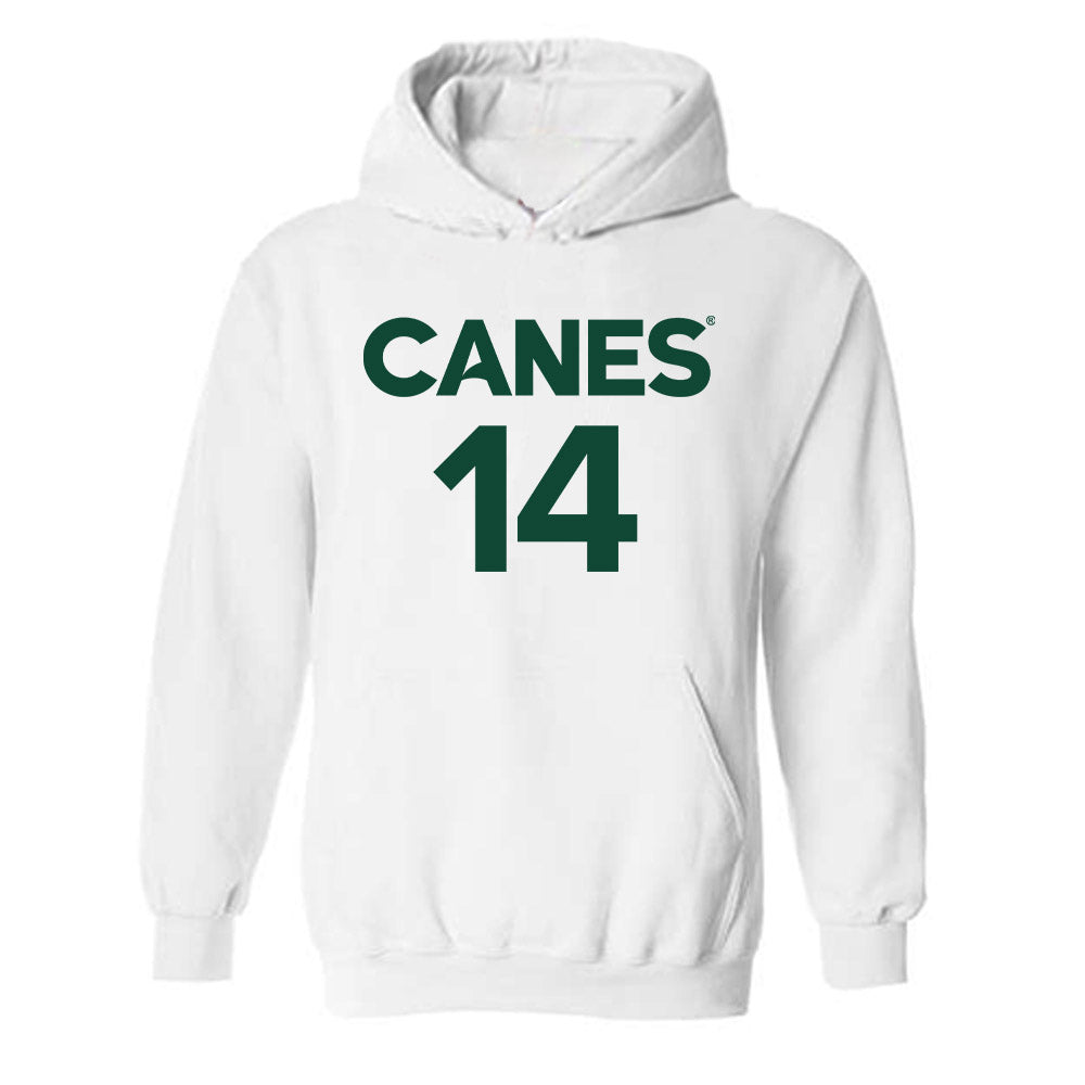 Miami - NCAA Women's Basketball : Gal Raviv - Replica Shersey Hooded Sweatshirt-0