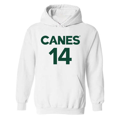 Miami - NCAA Women's Basketball : Gal Raviv - Replica Shersey Hooded Sweatshirt-0