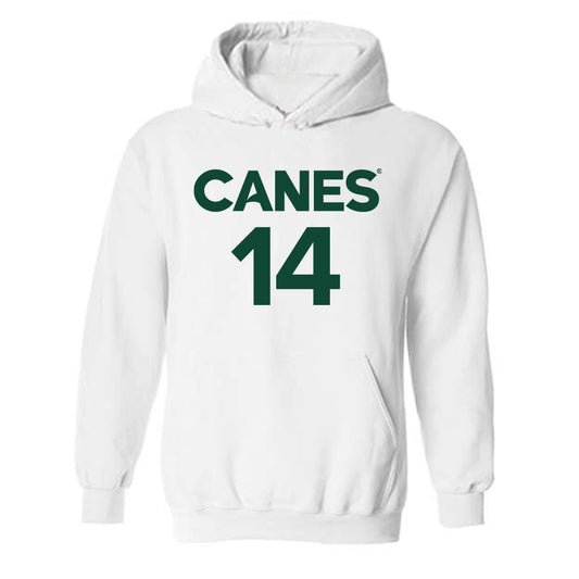 Miami - NCAA Women's Basketball : Gal Raviv - Replica Shersey Hooded Sweatshirt-0
