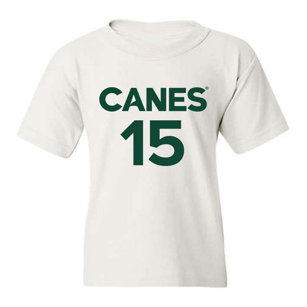 Miami - NCAA Men's Basketball : Kiree Huie - Replica Shersey Youth T-Shirt-0