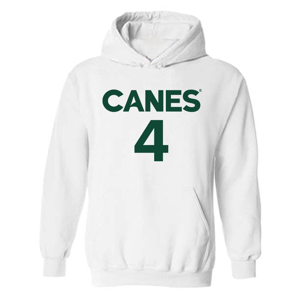 Miami - NCAA Women's Basketball : Jasmyne Roberts - Replica Shersey Hooded Sweatshirt-0