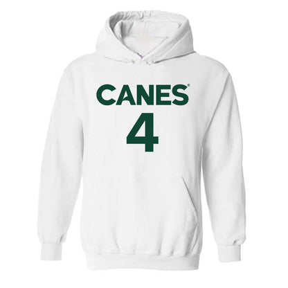 Miami - NCAA Women's Basketball : Jasmyne Roberts - Replica Shersey Hooded Sweatshirt-0