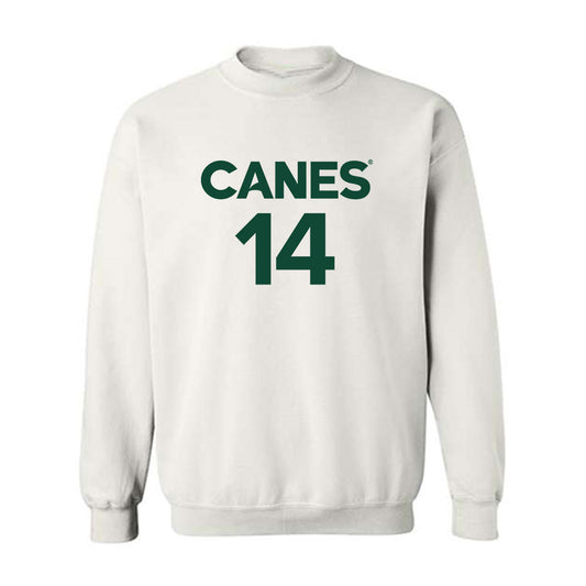 Miami - NCAA Women's Basketball : Gal Raviv - Replica Shersey Crewneck Sweatshirt-0