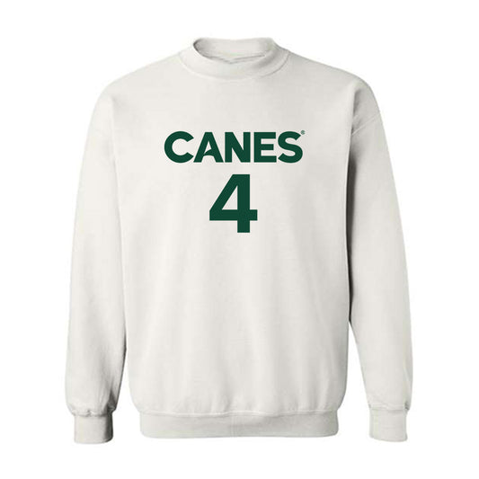 Miami - NCAA Women's Basketball : Jasmyne Roberts - Replica Shersey Crewneck Sweatshirt-0