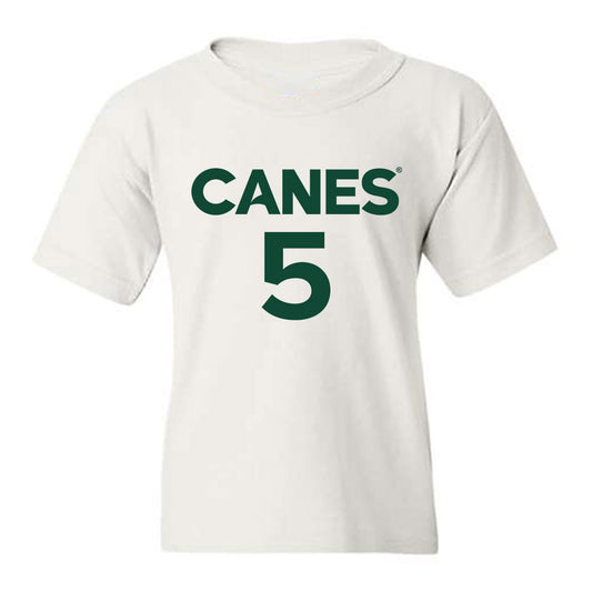 Miami - NCAA Women's Basketball : Ahnay Adams - Replica Shersey Youth T-Shirt-0