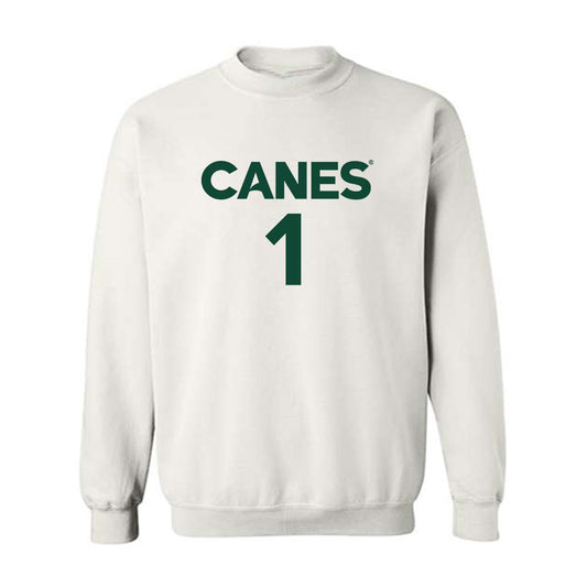 Miami - NCAA Women's Basketball : Cameron Williams - Replica Shersey Crewneck Sweatshirt-0