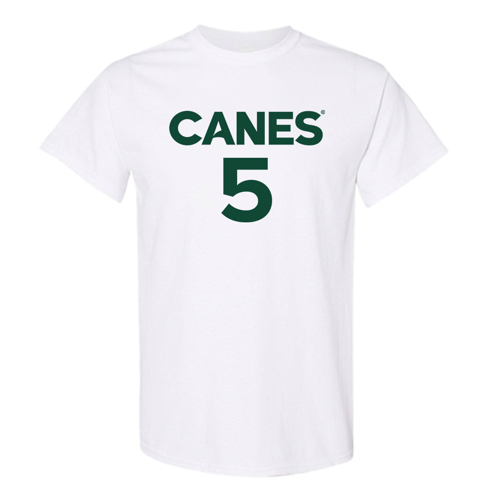 Miami - NCAA Women's Basketball : Ahnay Adams - Replica Shersey T-Shirt-0